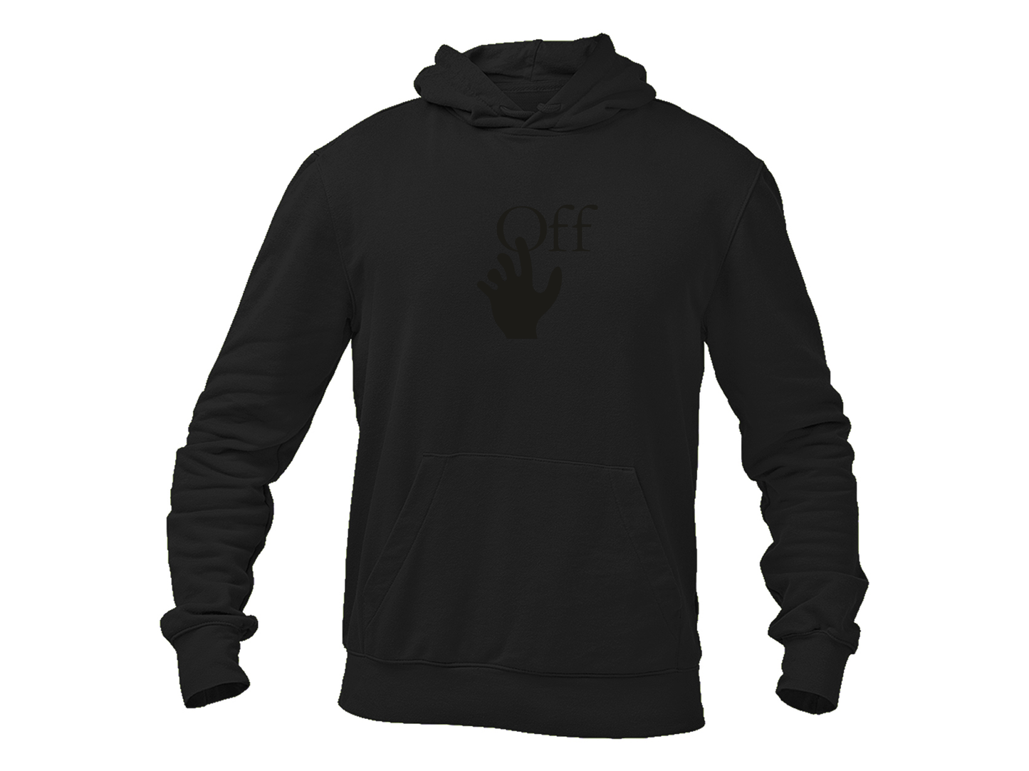Men's Off-White Hand Gildan  Heavy Blend Hooded Sweatshirt