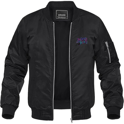 Men's The Mamas & The Papas Logo Lightweight Bomber Jacket Windbreaker Softshell Varsity Jacket Coat