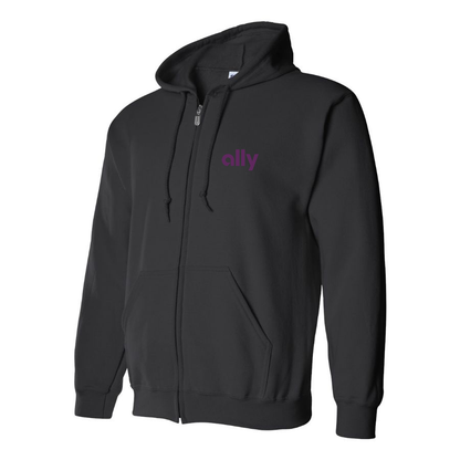 Men's Ally Financial Logo Zipper Hoodie