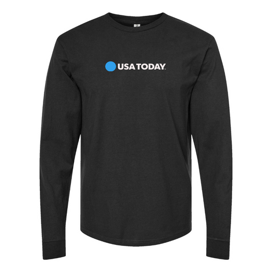 Men's USA Today Logo Cotton Long Sleeve T-Shirt