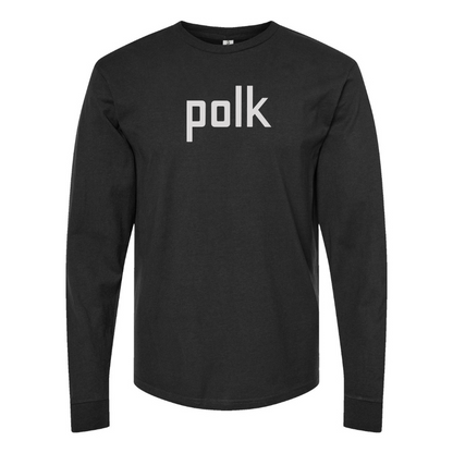 Men's Polk Audio Logo Cotton Long Sleeve T-Shirt