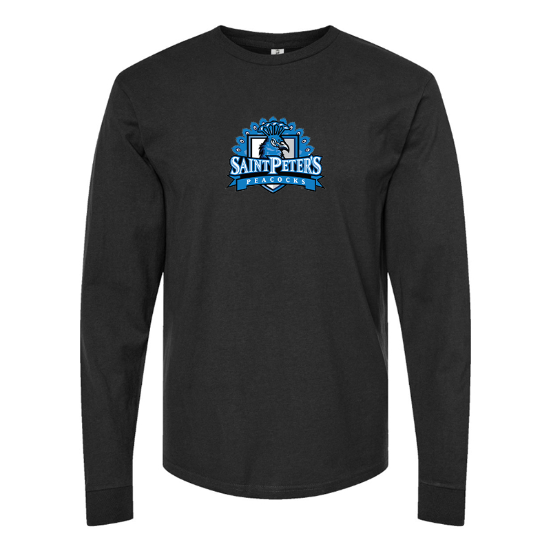 Youth Saint Peters Peacocks Logo Cotton Long Sleeve T-Shirt
