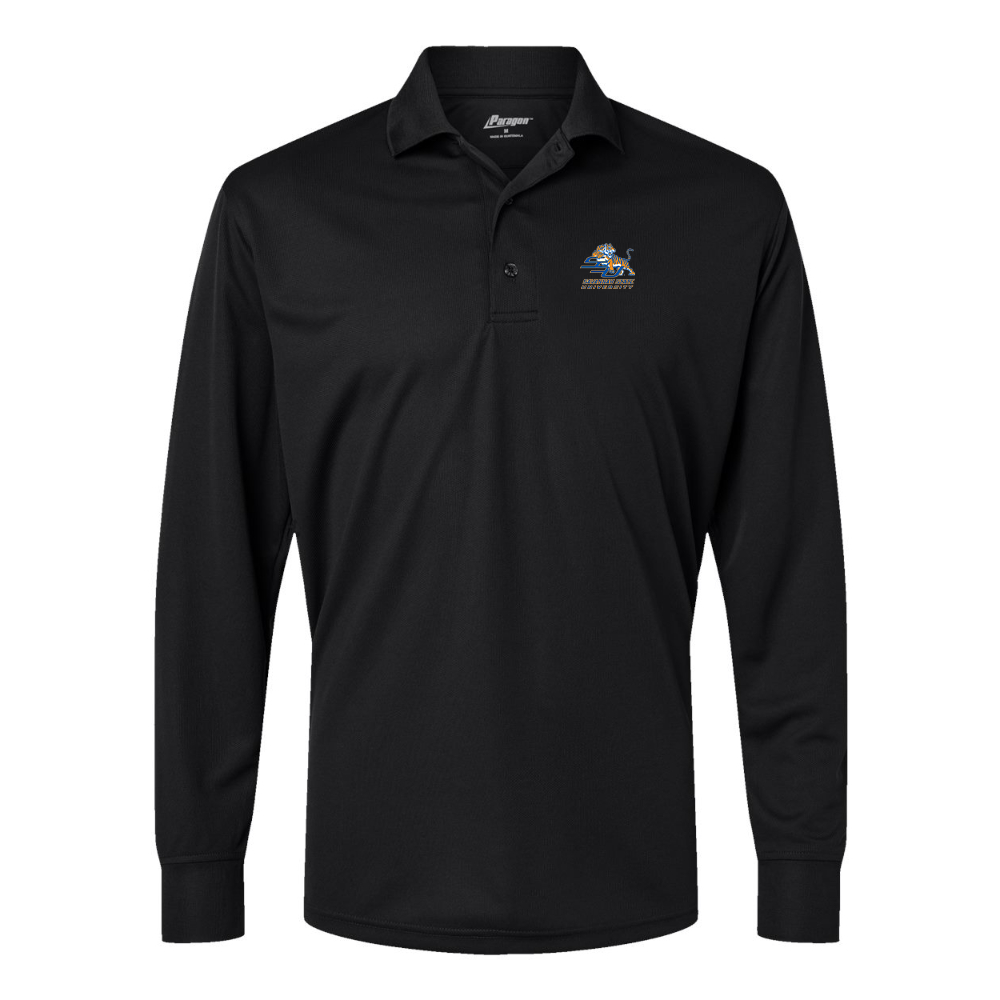 Men's Savannah State Tigers Logo Paragon Prescott Long Sleeve Polo