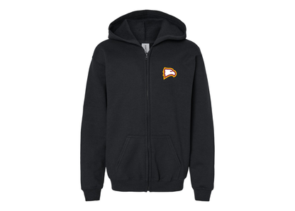 Gildan Heavy Blend Youth Winthrop Eagles Full Zip Hooded Sweatshirt