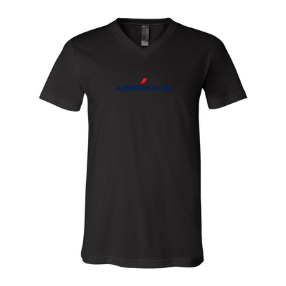 Air France Logo BELLA  CANVAS - Jersey V-Neck T-Shirt