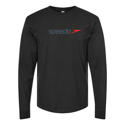 Men's Speedo Logo Cotton Long Sleeve T-Shirt