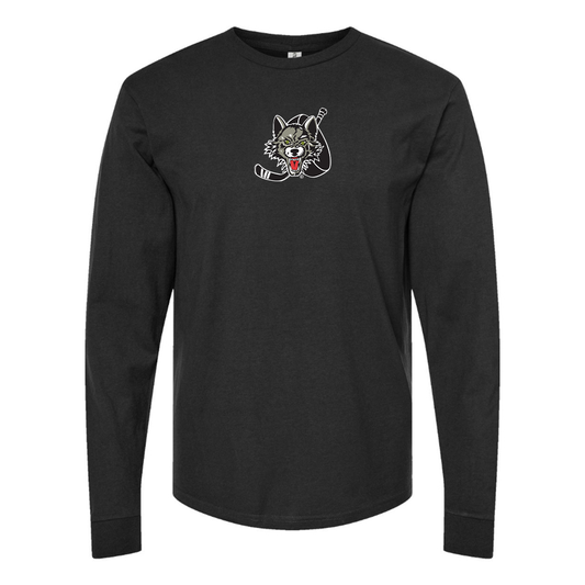 Youth Chicago Wolves Logo Cotton Long Sleeve T-Shirt
