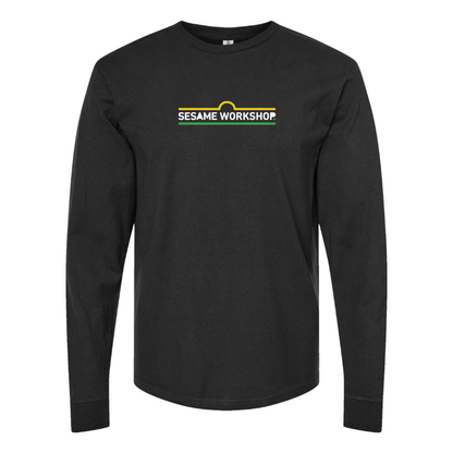 Men's Sesame Workshop Logo  Cotton Long Sleeve T-Shirt