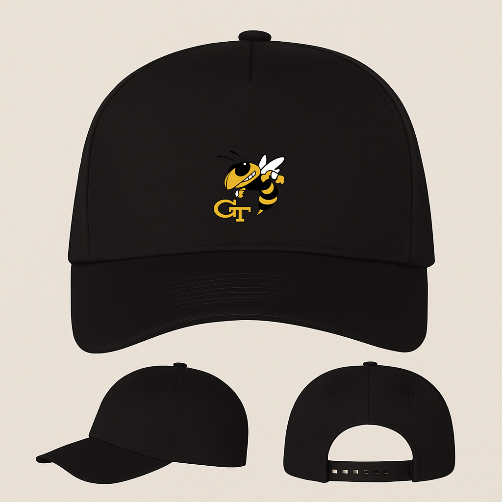 George Georgia Tech Yellow Jackets Logo Five Panel Twill Snapback Cap