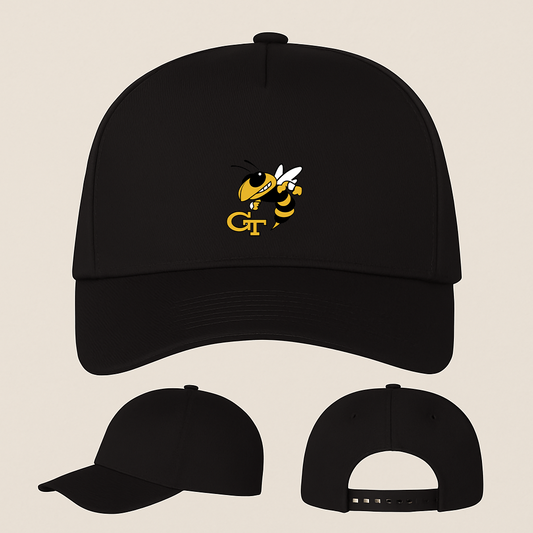 George Georgia Tech Yellow Jackets Logo Five Panel Twill Snapback Cap