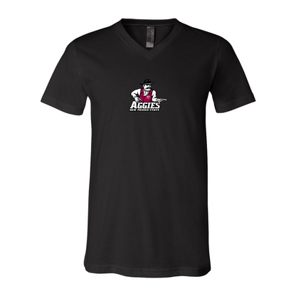 Aggies New Mexico State Logo BELLA  CANVAS - Jersey V-Neck T-Shirt