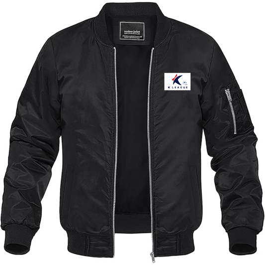 Men's K League Logo Lightweight Bomber Jacket - Black