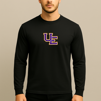 Men's Evansville Purple Aces Logo Long Sleeve T-Shirt