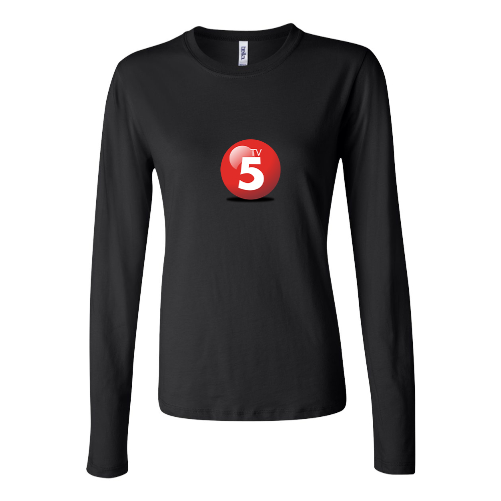 BELLA CANVAS Women’s ABC TV5 Logo Jersey Long Sleeve Tee