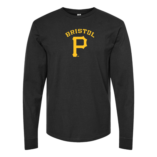 Men's Bristol Pirates  Logo Cotton Long Sleeve T-Shirt