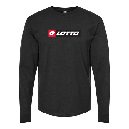 Men's Lotto Logo Cotton Long Sleeve T-Shirt