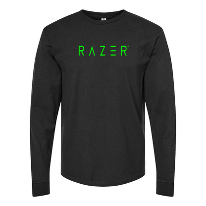 Men's Raze Logo Cotton Long Sleeve T-Shirt