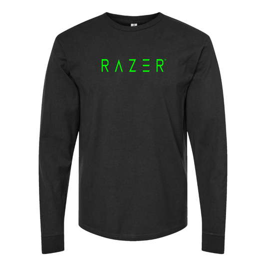 Men's Raze Logo Cotton Long Sleeve T-Shirt