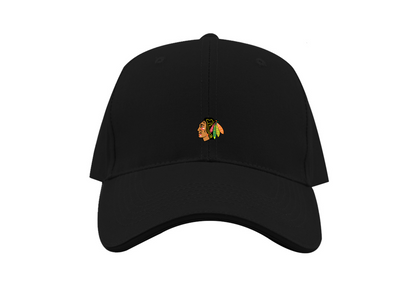 Blackhawks Logo Dad Baseball Cap Hat