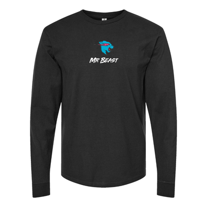 Men's  Mr Beast Logo Cotton Long Sleeve T-Shirt