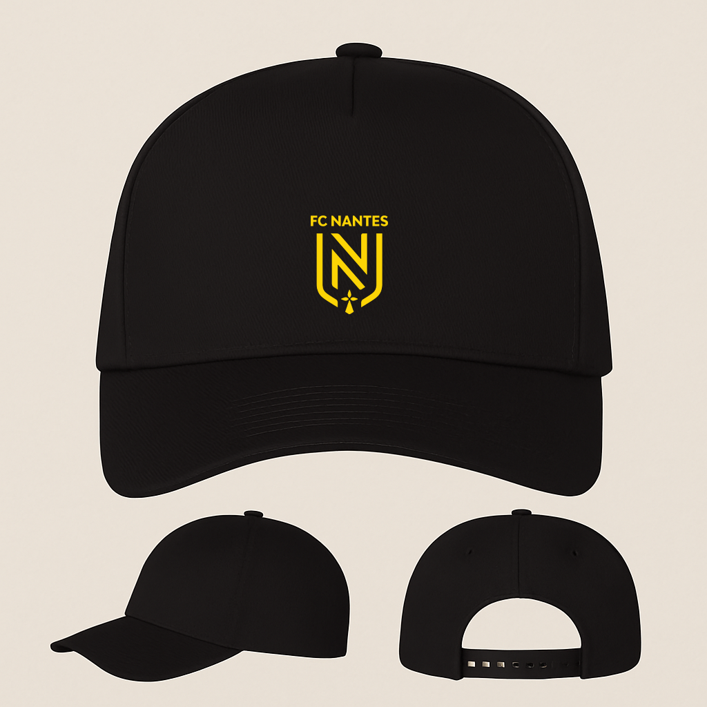 FC Nantes Soccer Logo Five Panel Twill Snapback Cap