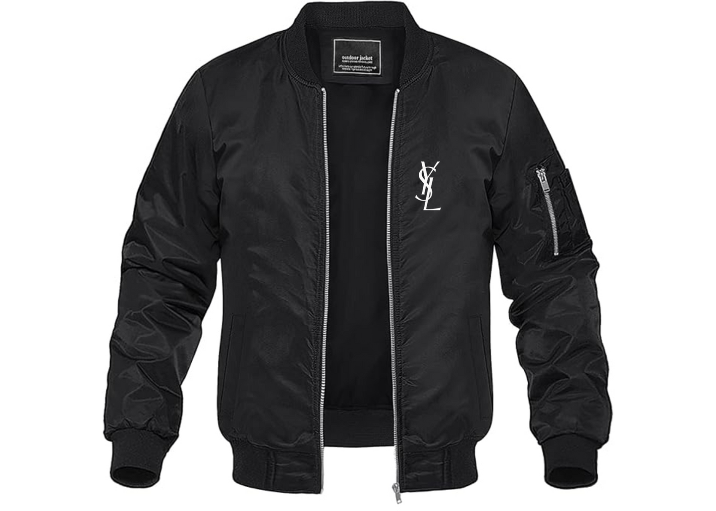 Men's YSL Lightweight Bomber Jacket Windbreaker Softshell Varsity Jacket Coat