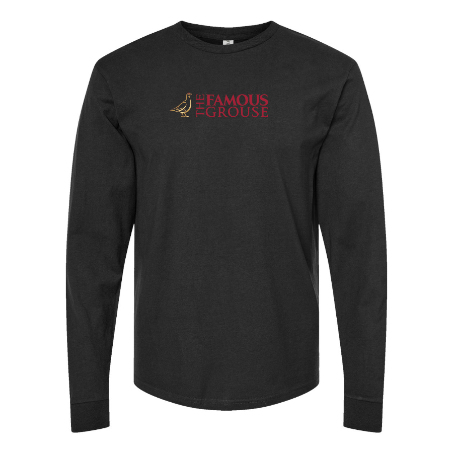 Men's Famous Grouse Logo Cotton Long Sleeve T-Shirt