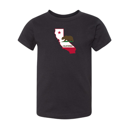 California Bear Map BELLA  CANVAS Toddler Jersey Tee
