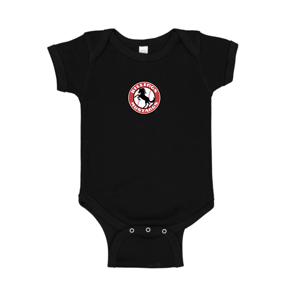 Billings Mustangs Logo Baby Romper Onesie