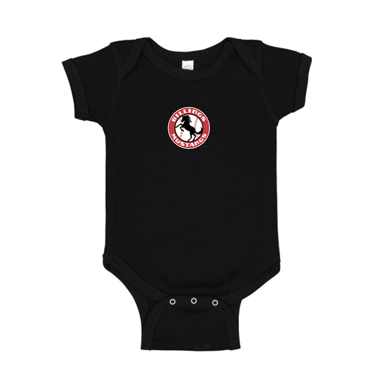 Billings Mustangs Logo Baby Romper Onesie