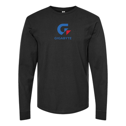 Men's Gigabyte Logo Cotton Long Sleeve T-Shirt
