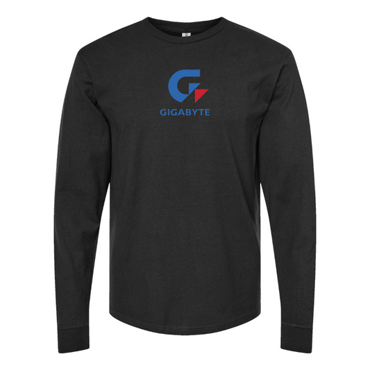 Men's Gigabyte Logo Cotton Long Sleeve T-Shirt