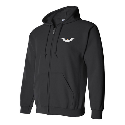 Men's Bat-Emoji Logo Zipper Hoodie