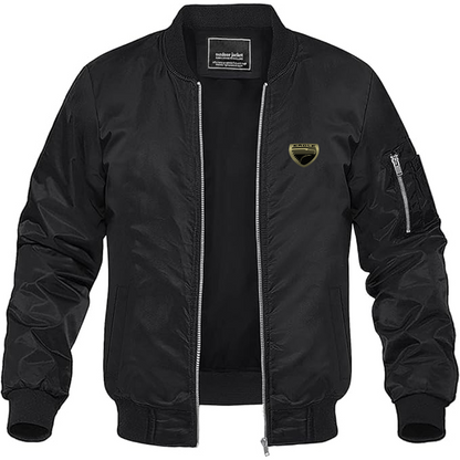 Men's Eagle Logo Lightweight Bomber Jacket Windbreaker Softshell Varsity Jacket Coat