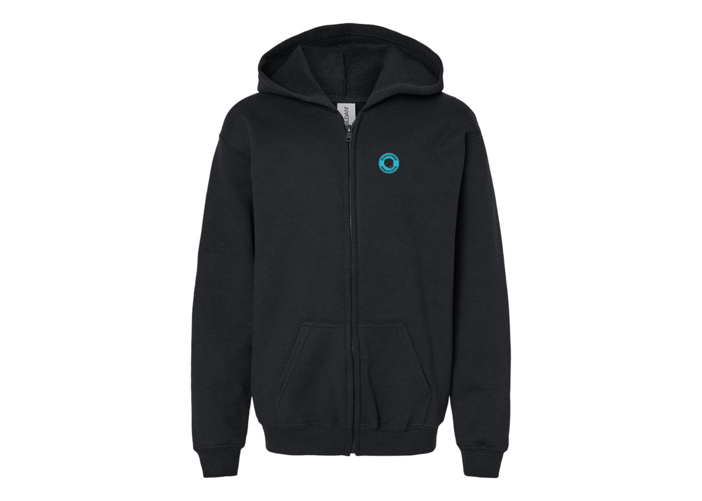 Gildan Heavy Blend Youth Beavertown Brewery Full Zip Hooded Sweatshirt