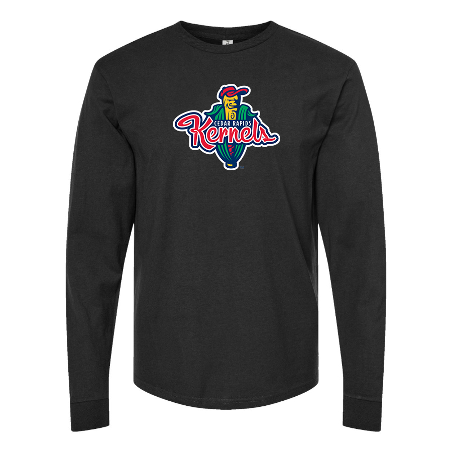 Men's Cedar Rapids Kernels Logo Cotton Long Sleeve T-Shirt