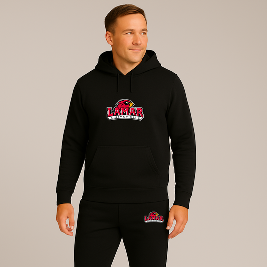 Men's Lamar Cardinals Logo Hoodie Joggers Set