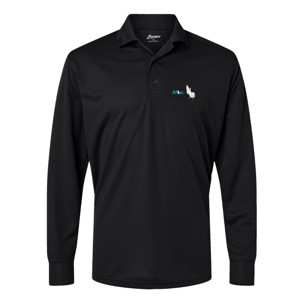 Men's Aflac Logo and Duck Paragon Prescott Long Sleeve Polo