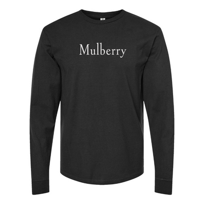 Men's Mulberry  Logo Cotton Long Sleeve T-Shirt