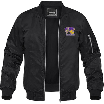 Men's Western Illinois Leathernecks Lightweight Bomber Jacket - Black