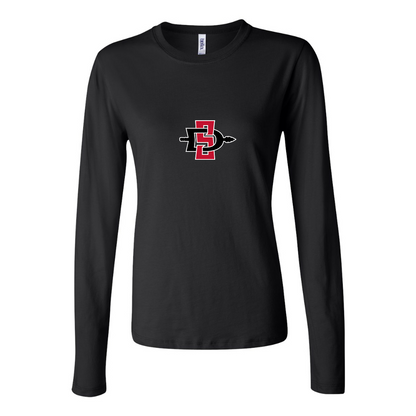 BELLA CANVAS Women’s San Diego State Aztecs Logo Jersey Long Sleeve Tee