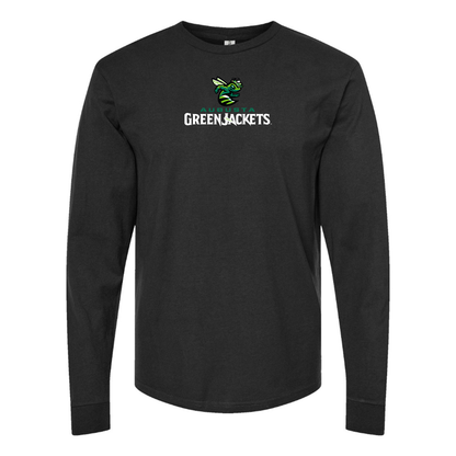 Youth Augusta GreenJackets Logo Cotton Long Sleeve T-Shirt