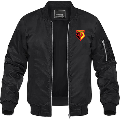 Men's Watford Soccer Lightweight Bomber Jacket - Black