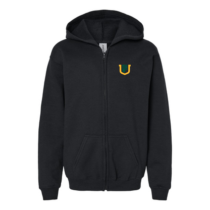 Gildan Heavy Blend Youth San Francisco Dons Logo Full Zip Hooded Sweatshirt