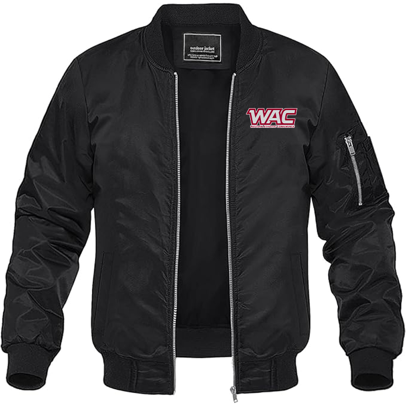Men's Western Athletic Conference Lightweight Bomber Jacket - Black