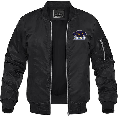Men's UCSB Gauchos Lightweight Bomber Jacket - Black