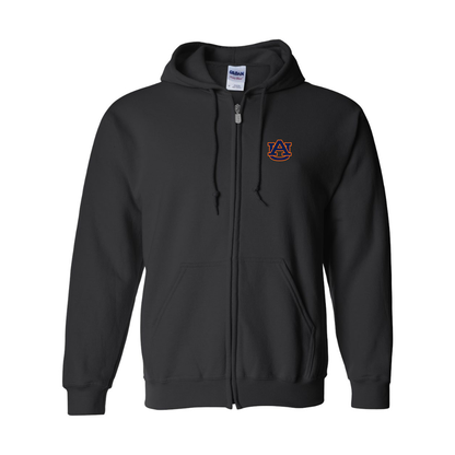 Men's  Auburn Tigers  Gildan  Heavy Blend Full Zip Hooded Sweatshirt