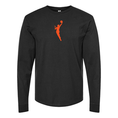 Men's WNBA Symbol Logo Cotton Long Sleeve T-Shirt