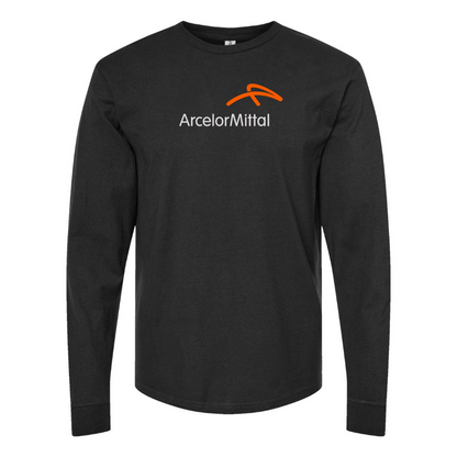 Men's Arcelormittal Logo Cotton Long Sleeve T-Shirt