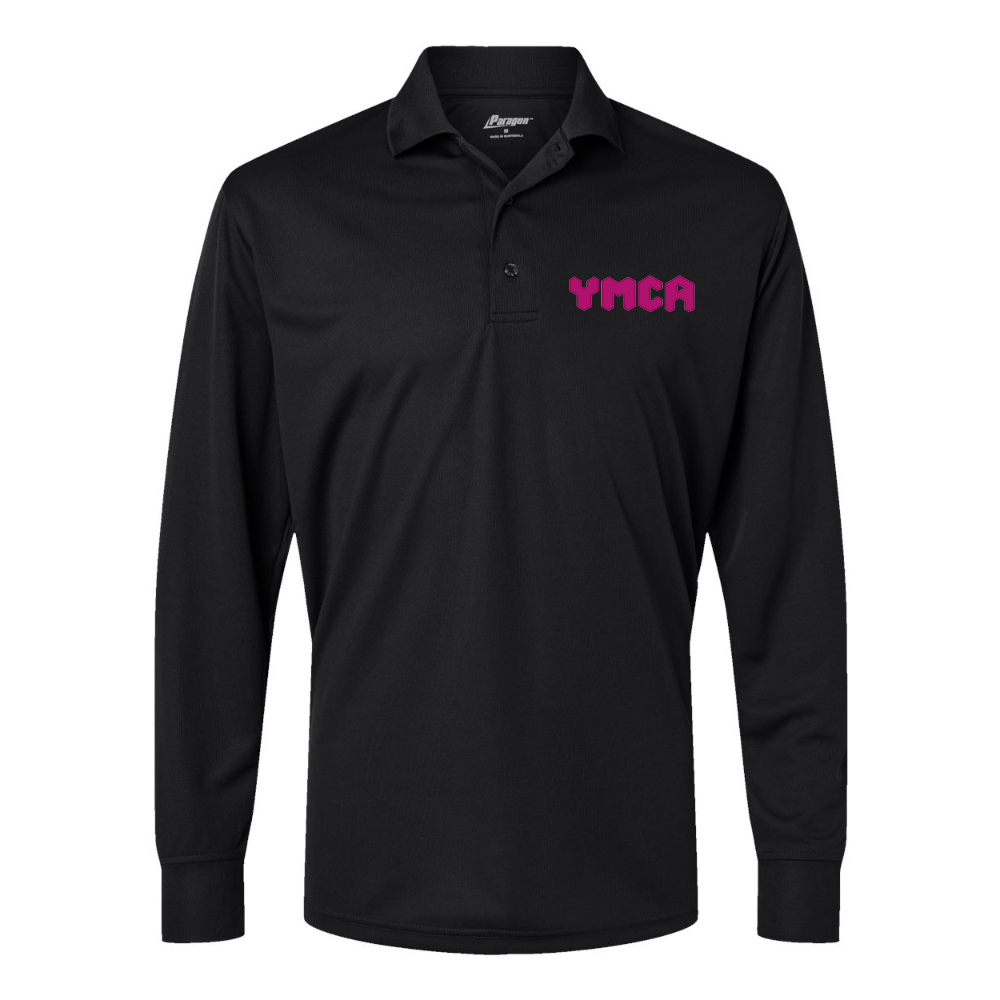 Men's   YMCA Mauve   Paragon Prescott Long Sleeve Polo